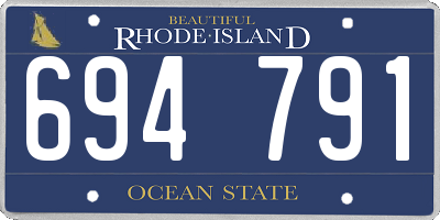 RI license plate 694791