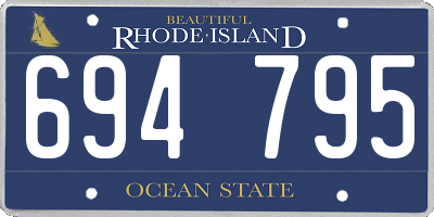RI license plate 694795