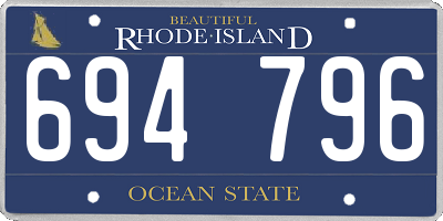 RI license plate 694796