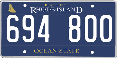 RI license plate 694800