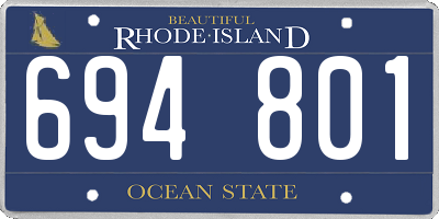 RI license plate 694801