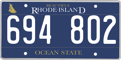 RI license plate 694802