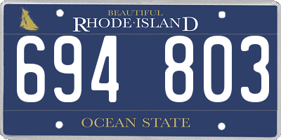 RI license plate 694803