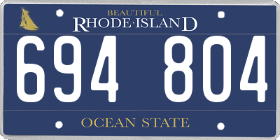 RI license plate 694804