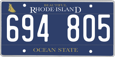 RI license plate 694805