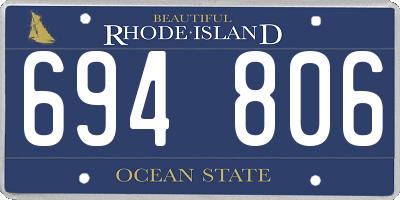 RI license plate 694806