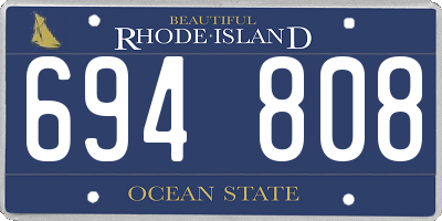 RI license plate 694808