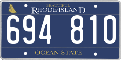 RI license plate 694810