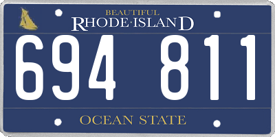 RI license plate 694811