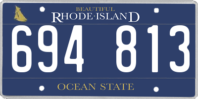 RI license plate 694813