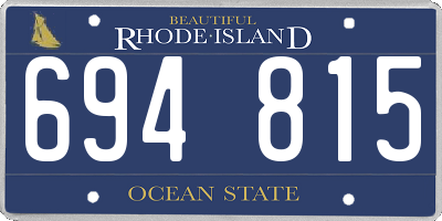 RI license plate 694815