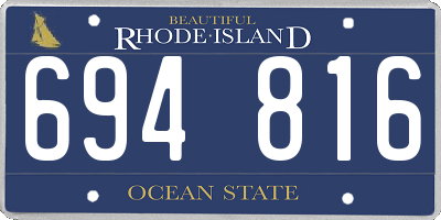 RI license plate 694816