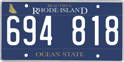 RI license plate 694818