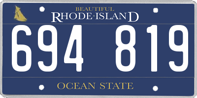 RI license plate 694819