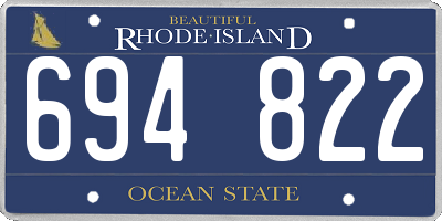 RI license plate 694822