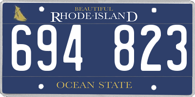 RI license plate 694823