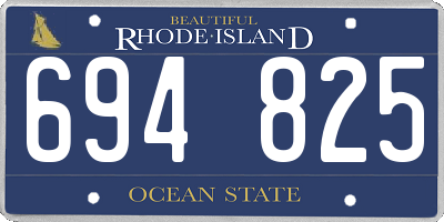 RI license plate 694825