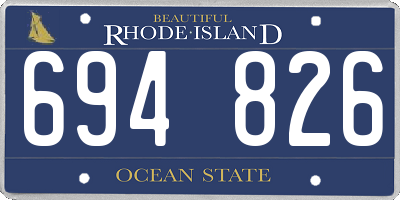 RI license plate 694826