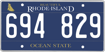 RI license plate 694829