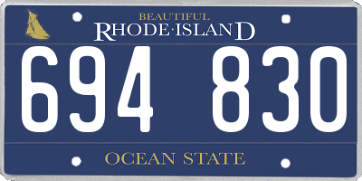 RI license plate 694830
