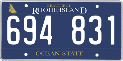 RI license plate 694831