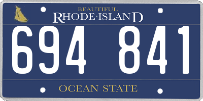 RI license plate 694841