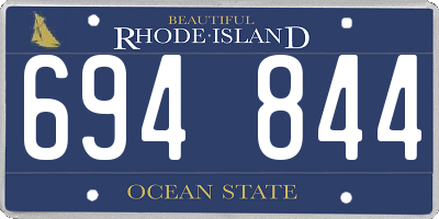 RI license plate 694844