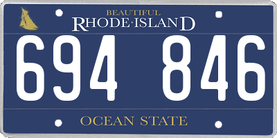 RI license plate 694846