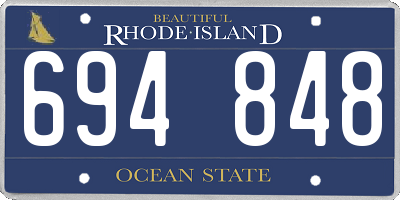 RI license plate 694848