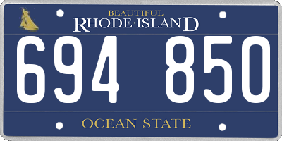 RI license plate 694850