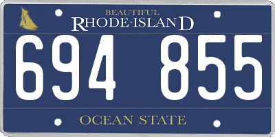 RI license plate 694855