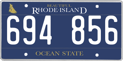 RI license plate 694856