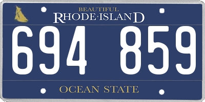 RI license plate 694859