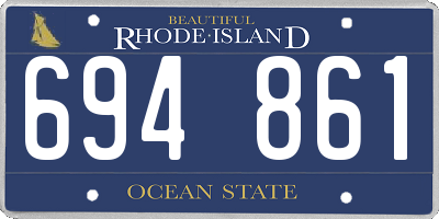 RI license plate 694861