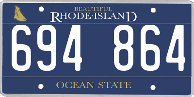 RI license plate 694864