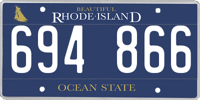 RI license plate 694866