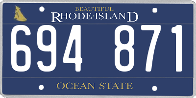 RI license plate 694871