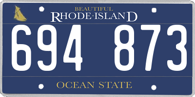 RI license plate 694873
