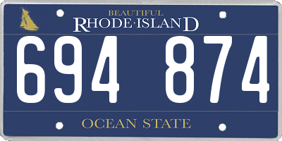 RI license plate 694874