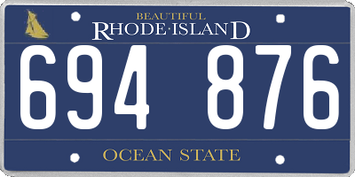 RI license plate 694876