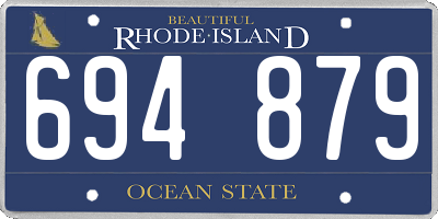 RI license plate 694879