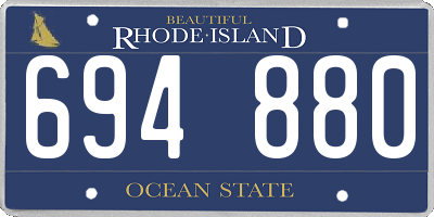 RI license plate 694880