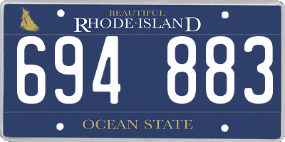 RI license plate 694883