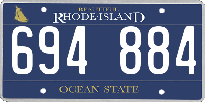 RI license plate 694884