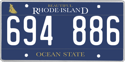 RI license plate 694886