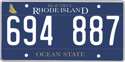 RI license plate 694887