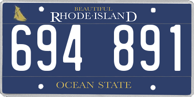 RI license plate 694891