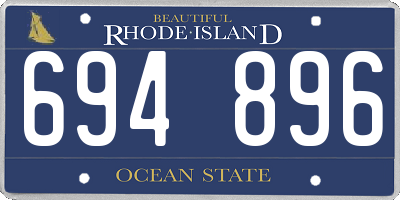 RI license plate 694896