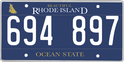RI license plate 694897