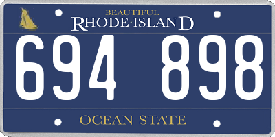 RI license plate 694898